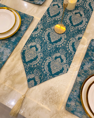Teal Mats Dining Table Set