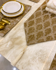 Brown Mats Dining Table Set